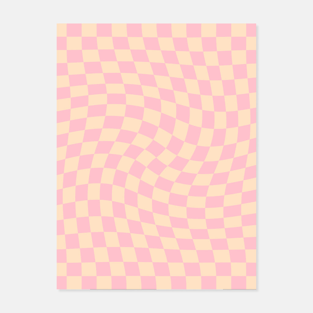 Wavy Checkerboard Print by Frieda Print Designs | Dorm Essentials - Dormify