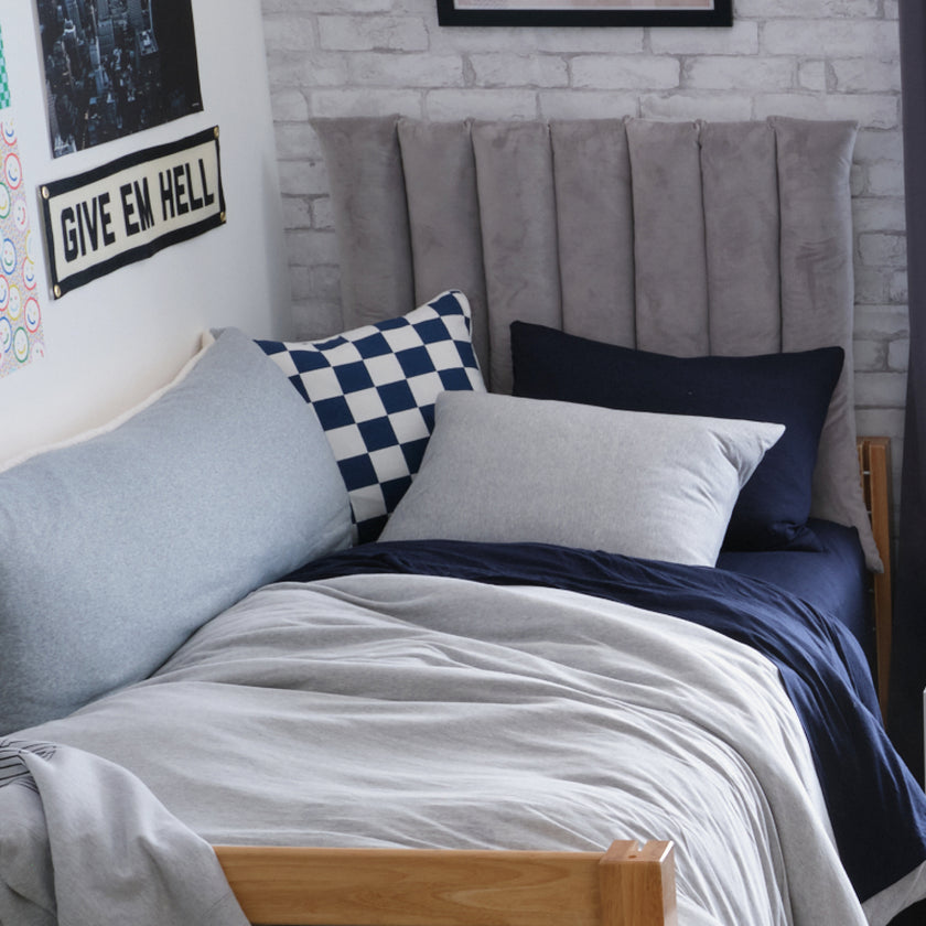 Dormify Twin/Twin XL Velvet Channeled Hanging Headboard Pillow Dorm