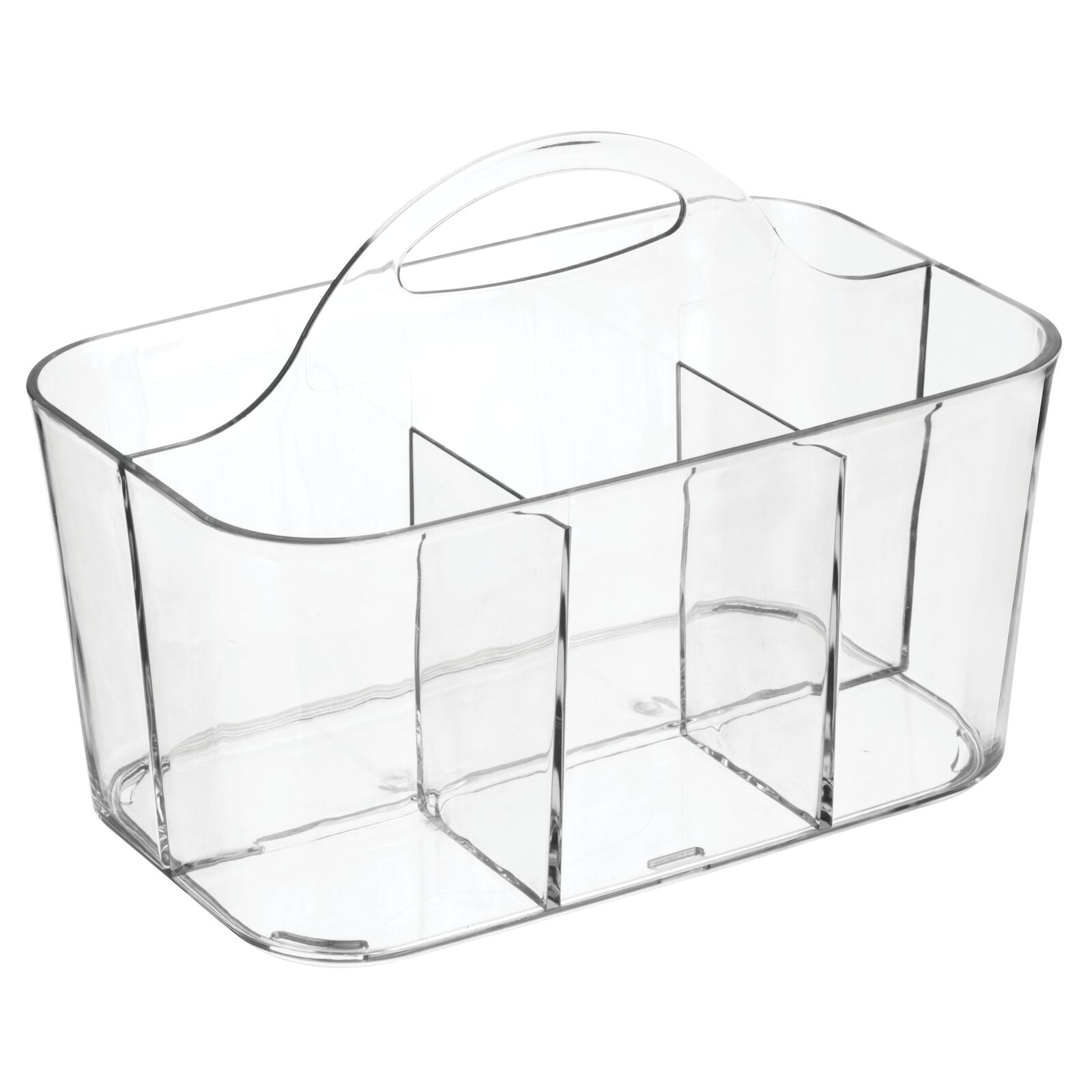 mDesign Plastic Shower Caddy Storage Organizer Utility Tote - Clear/Rose  Gold