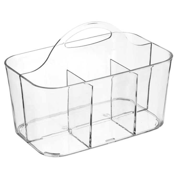 mDesign Plastic Storage Caddy With Handle Clear Dormify