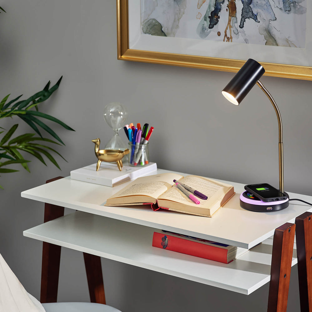 Color Changing LED Charging Desk Lamp Dorm Essentials Dormify