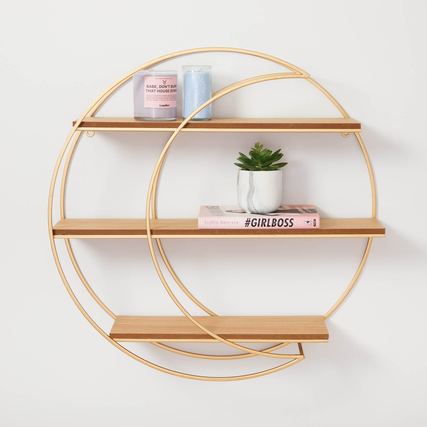 Moon 3 Tier Wall Shelf Dormify