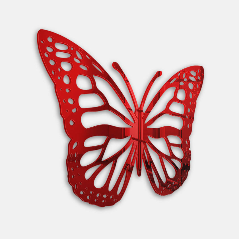 Dormify Butterfly Acrylic Wall Art Dorm Essentials Red Dormify