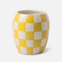 Paddywax Ceramic Checkered Candle