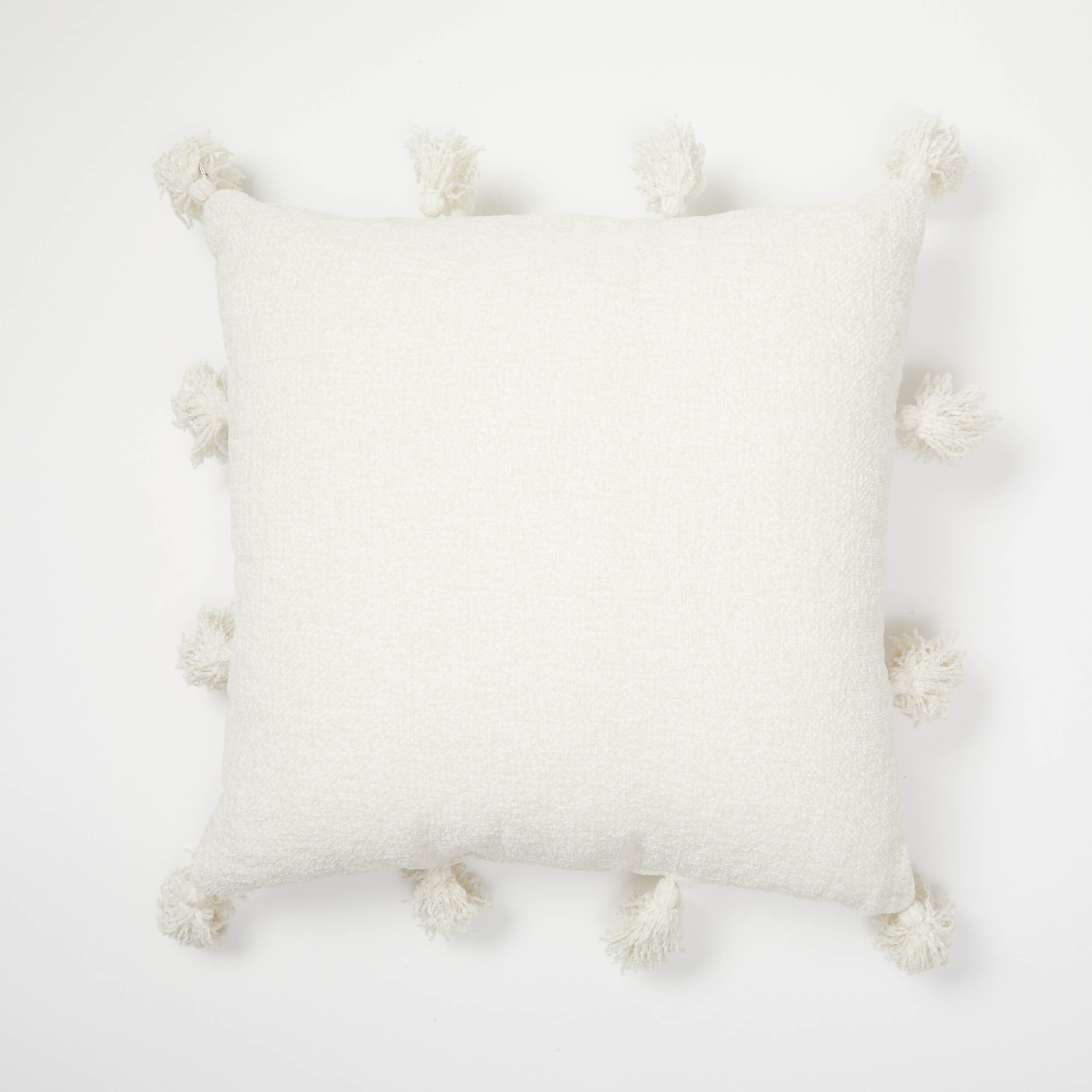 Chenille knit tassel pillow deals