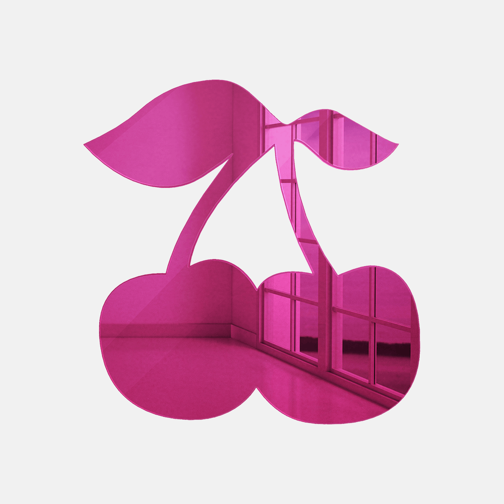 Cherry Acrylic Wall Art Dorm Essentials Hot Pink Dormify