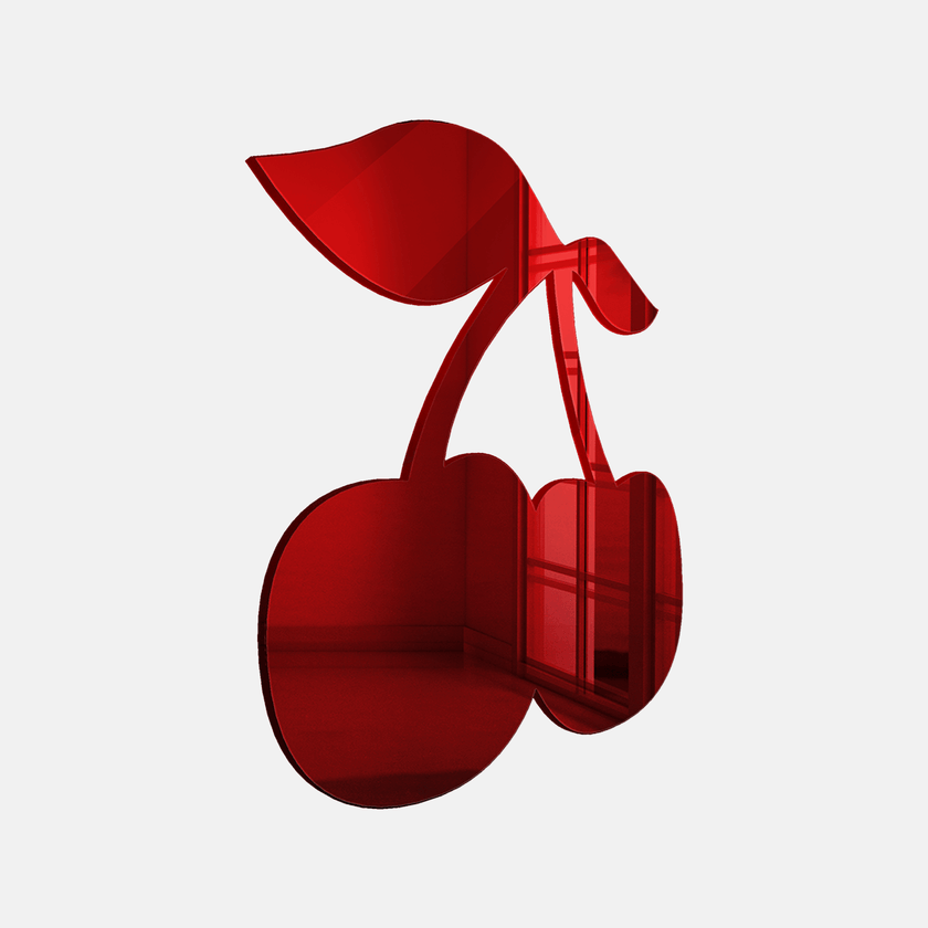 Cherry Acrylic Wall Art Dorm Essentials Red Dormify