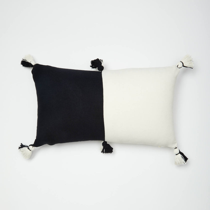 Eliza Colorblocked Tassel Lumbar Pillow Cover Dormify