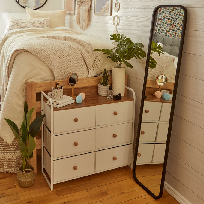 Tall Leaning Mirror Dorm Essentials Black Dormify