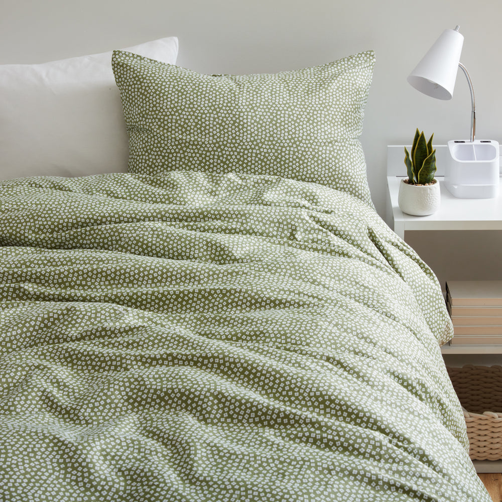 Kyra Flower Dot Duvet Cover and Sham Set Dorm Essentials Dormify