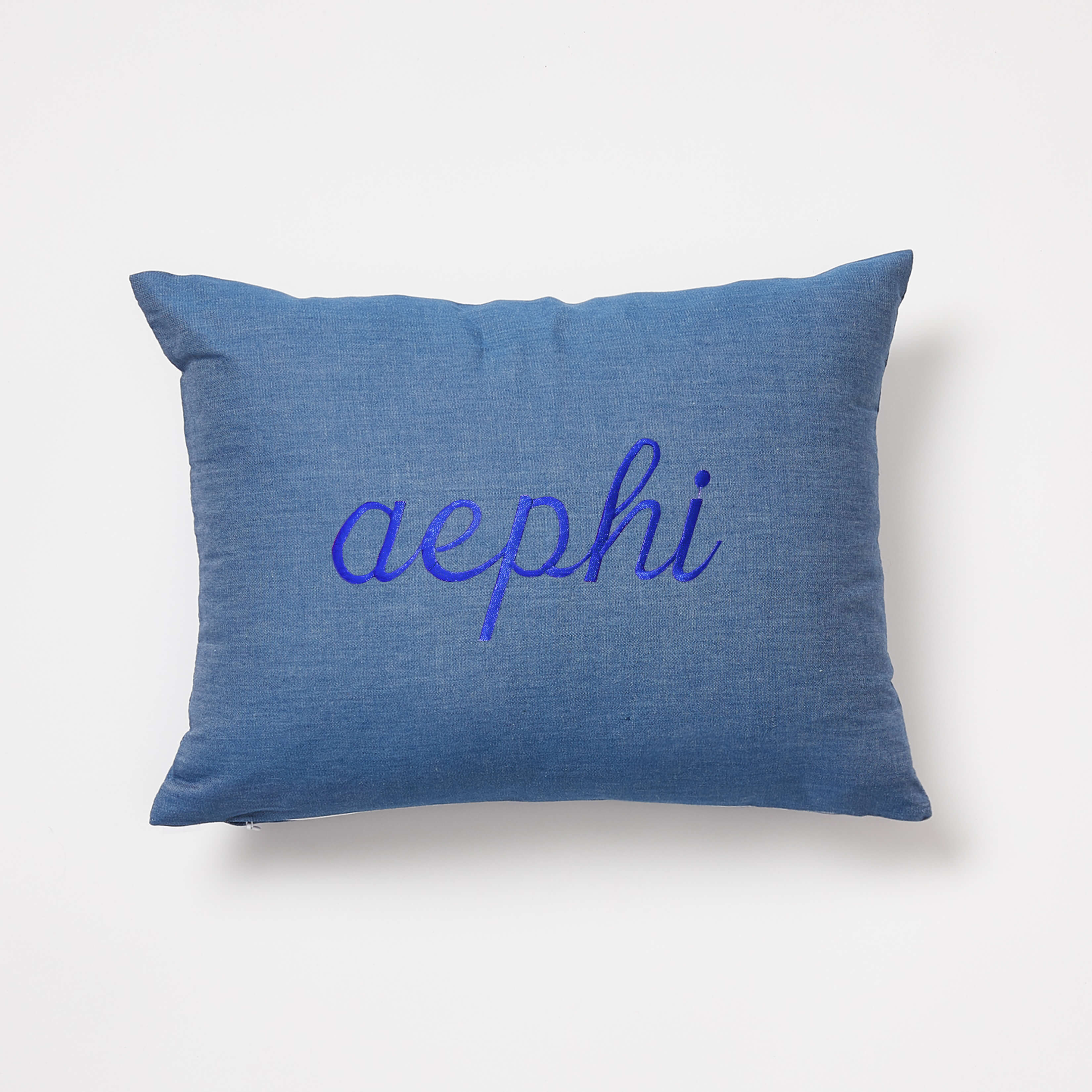 Dormify Custom Embroidered Script Throw Pillow Dorm Essentials Blue