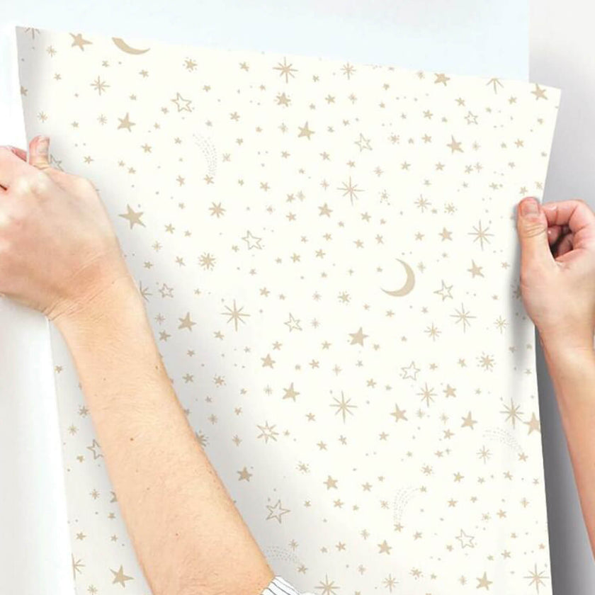 Dormify Gold Celestial Removable Wallpaper Dorm Essentials Dormify