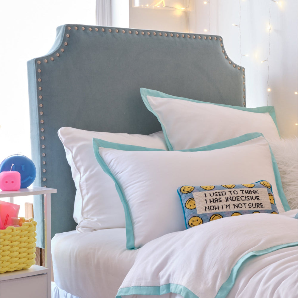 Jordyn Charging Studded Headboard Dorm Essentials Teal / Twin/Twin