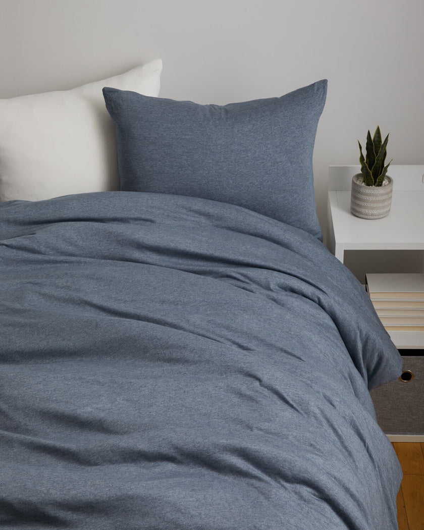 Dormify TShirt Jersey Comforter and Sham Set Dorm Essentials Navy Blue / Twin/Twin XL Dormify