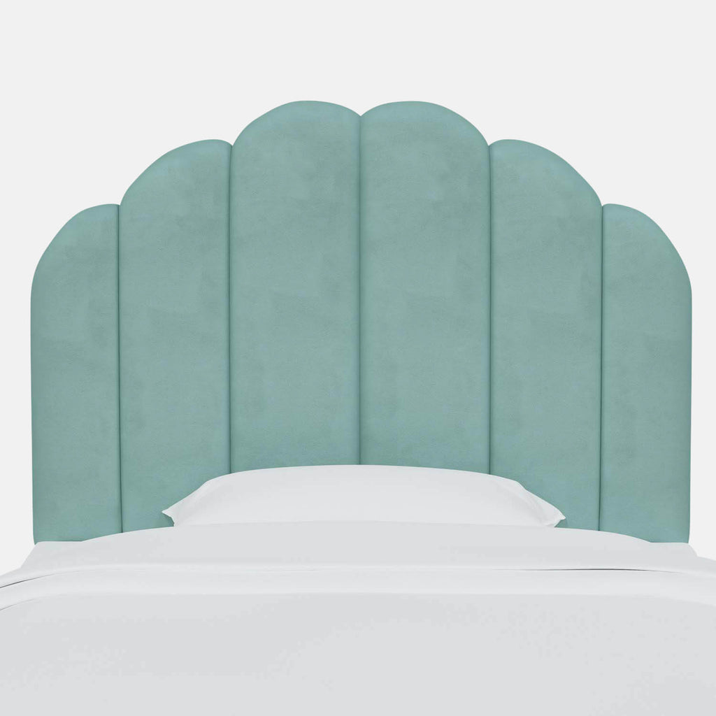 Velvet Channeled Headboard Dorm Essentials White / Twin