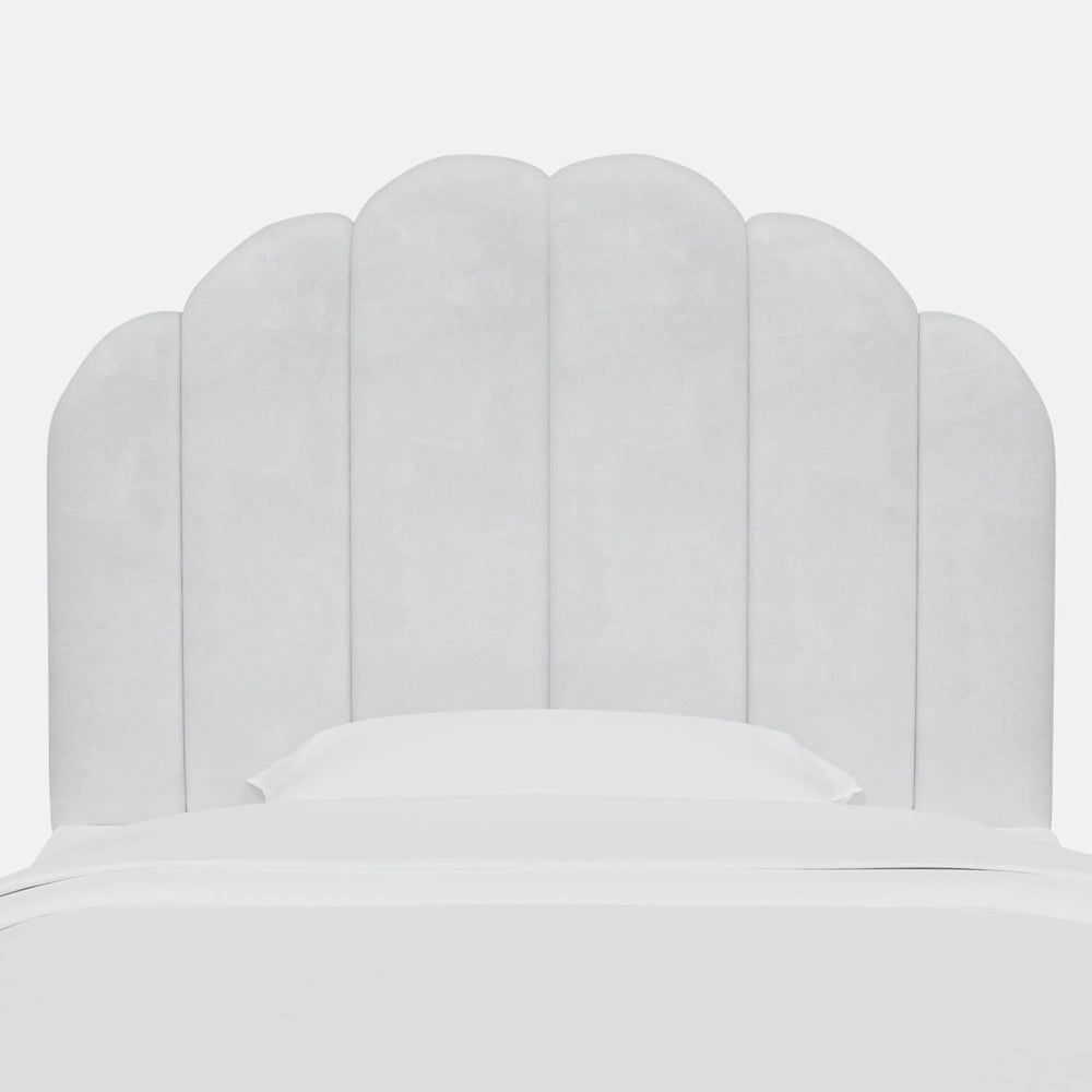 Velvet Channeled Headboard Dorm Essentials White / Twin
