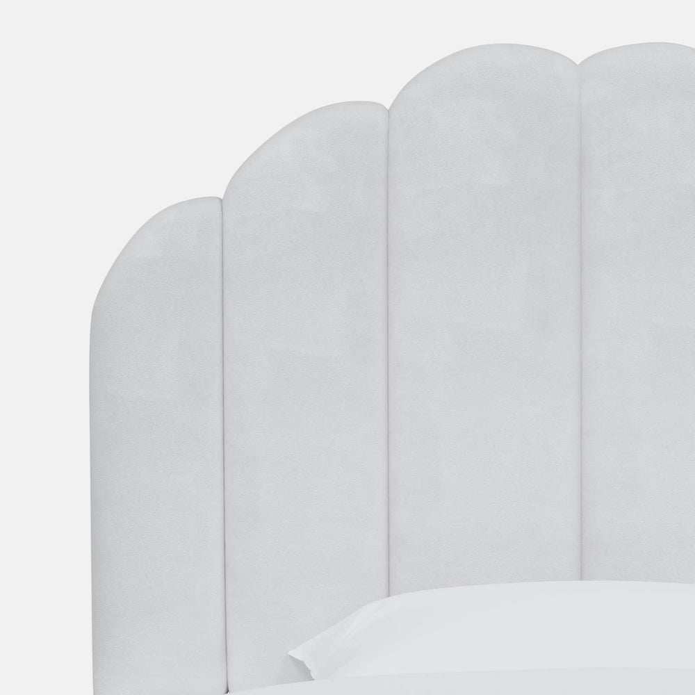 Velvet Channeled Headboard Dorm Essentials White / Twin