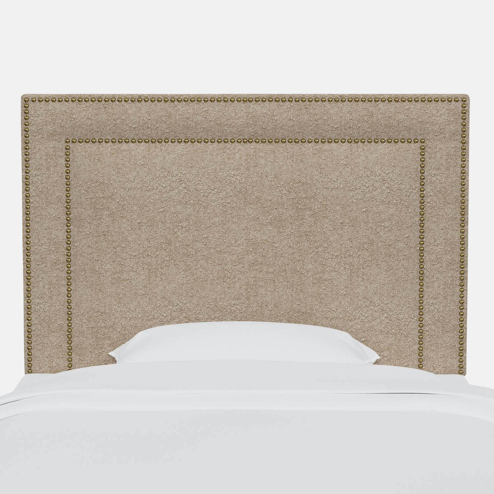 Kimberly Boucle Studded Headboard Dorm Essentials Natural / Twin