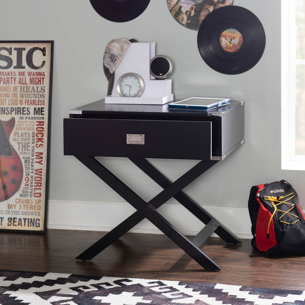 Dormify Campaign X Base Nightstand Dorm Essentials Black Dormify