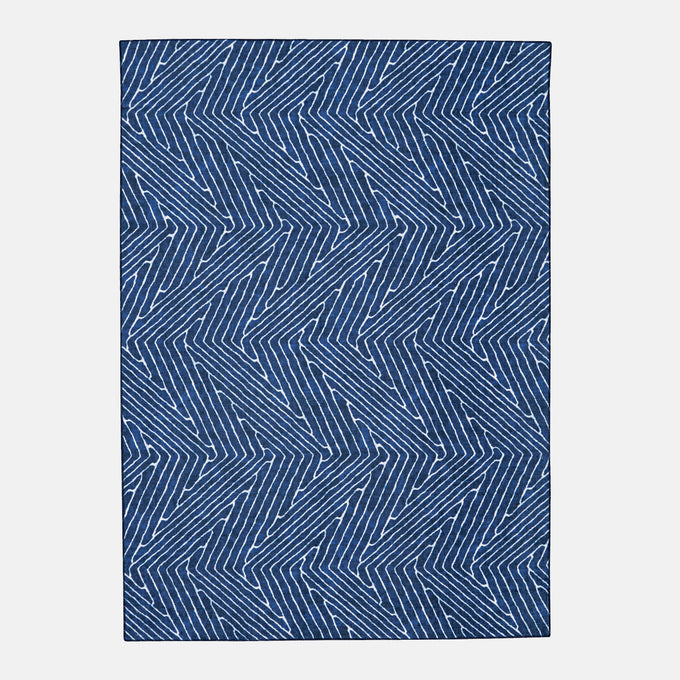 Dormify Wave Pattern Washable Area Rug Dorm Essentials 5'x7' Dormify