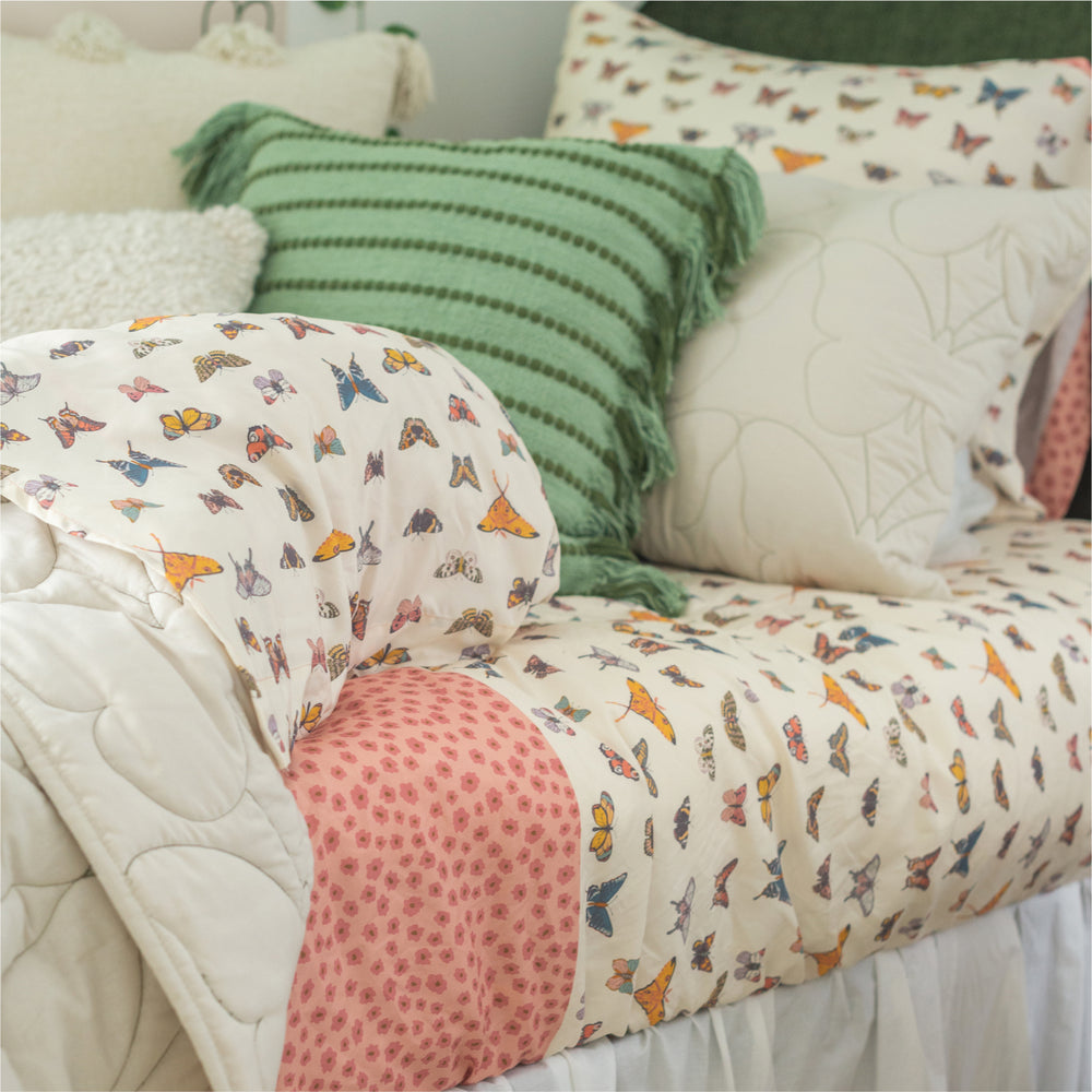 Butterfly Garden Reversible Sheet Set Dorm Essentials Multi / Twin