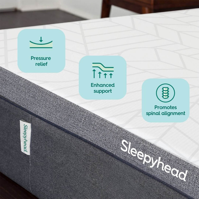 Dormify Sleepyhead GelInfused Memory Foam Mattress Topper Dorm