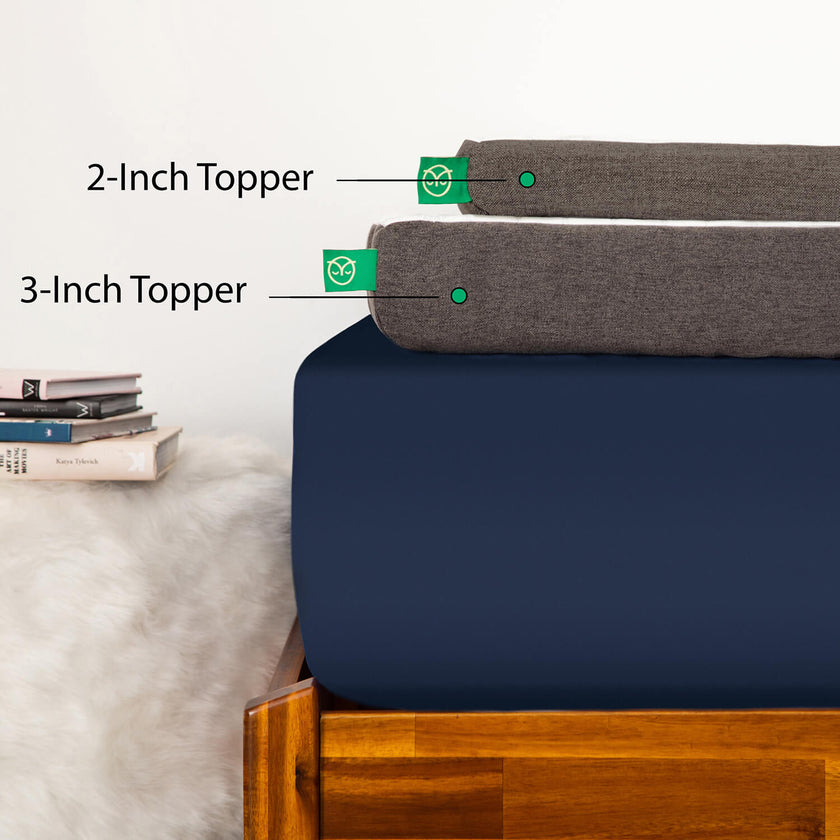 Dormify Sleepyhead CopperInfused Memory Foam Mattress Topper Dorm