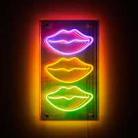 Stacked Lips Neon Sign