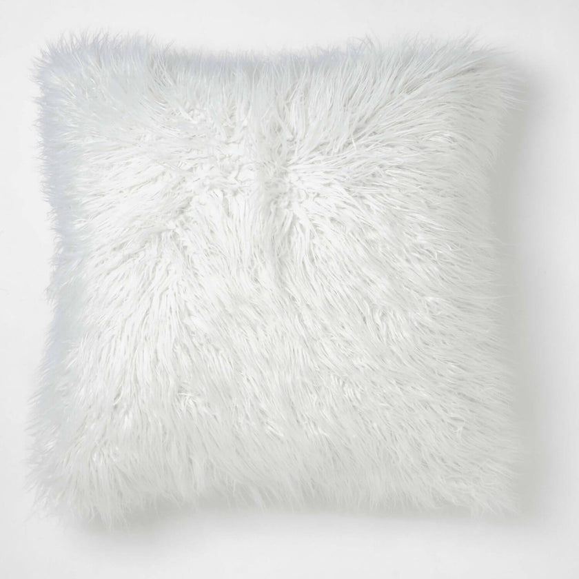 Simone Faux Fur Euro Pillow Dorm Essentials White Dormify
