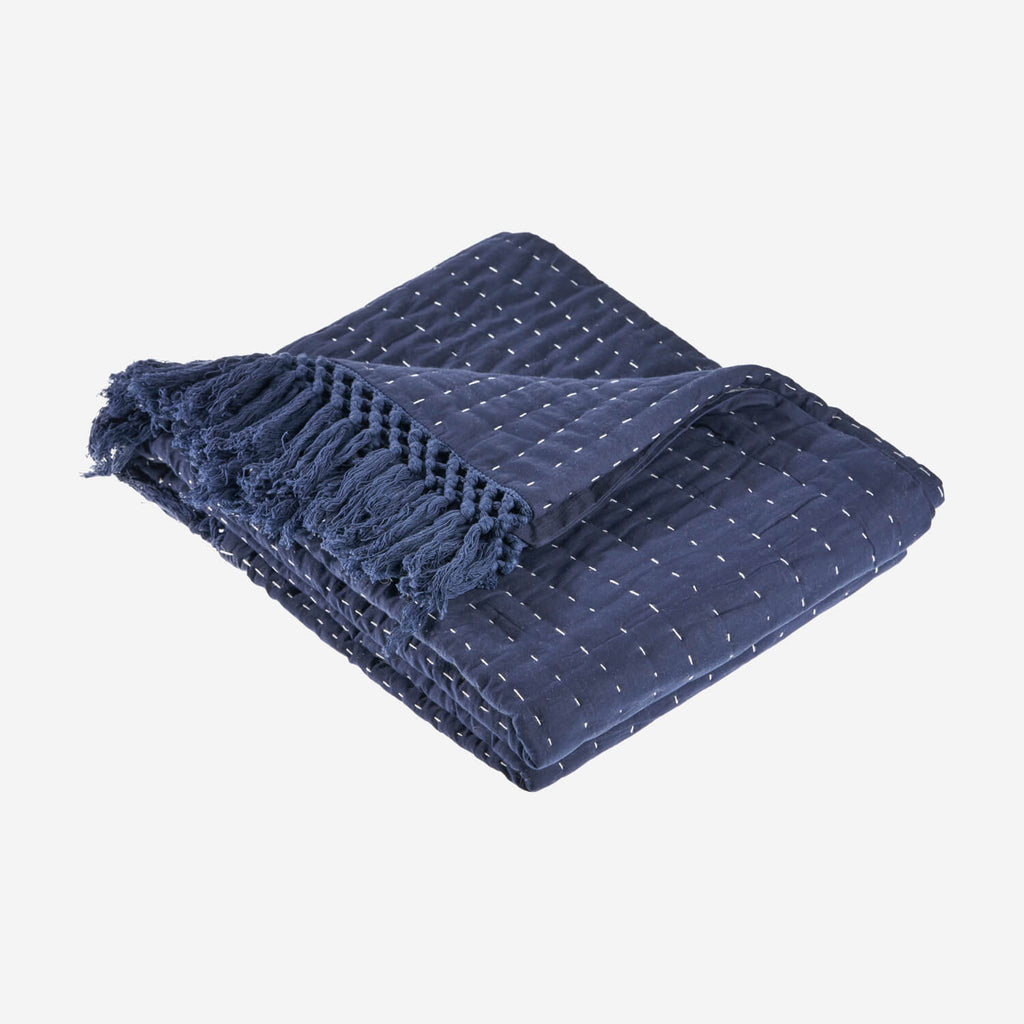 Dormify Jumpstitch with Fringe Throw Blanket Dorm Essentials Dormify