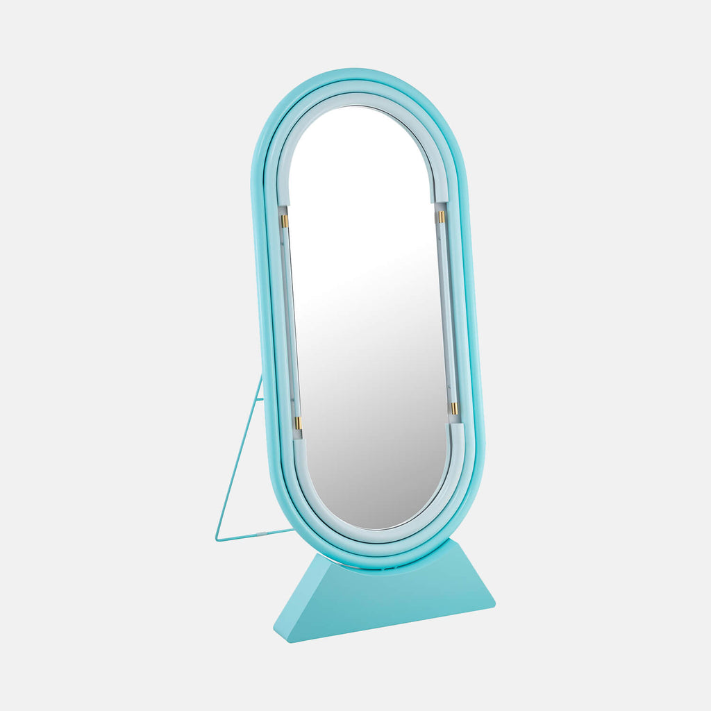 Retro Neon Floor Mirror Dorm Essentials Pink Dormify