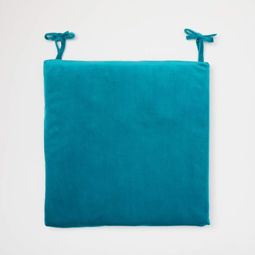 Bridgette Velvet Seat Cushion Dorm Essentials Teal Dormify