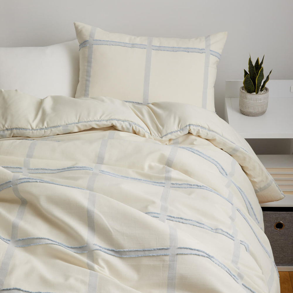 Yarn Dyed Clip Plaid Comforter and Sham Set Dormify
