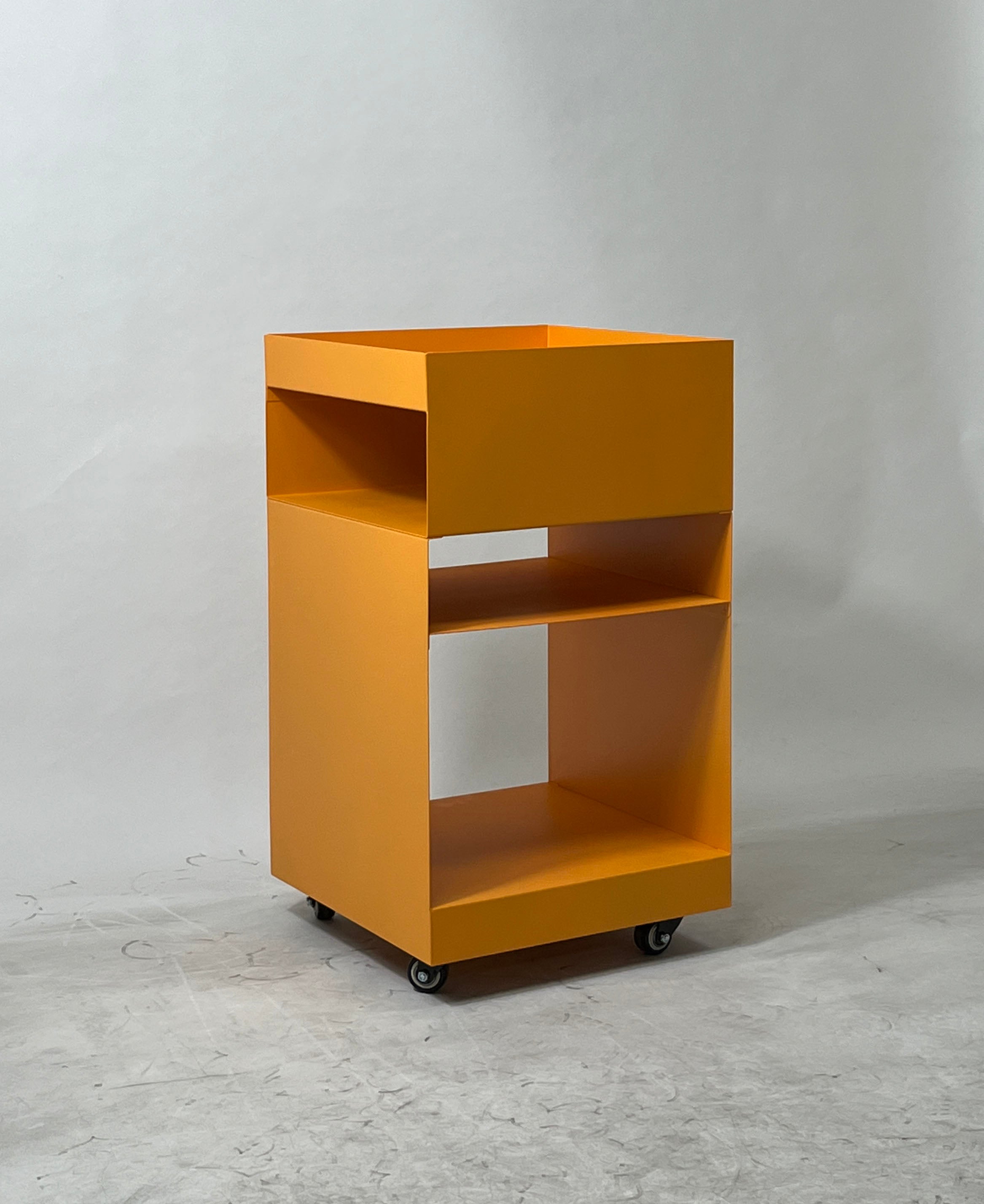 Quad Rolling Storage Cart Orange Dormify