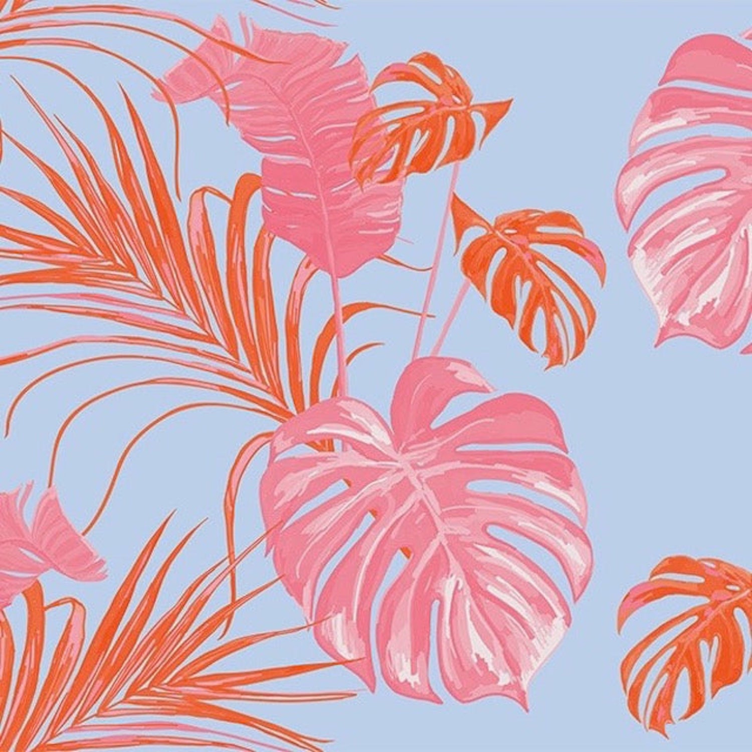 Pink Palms Wallpaper - Dormify